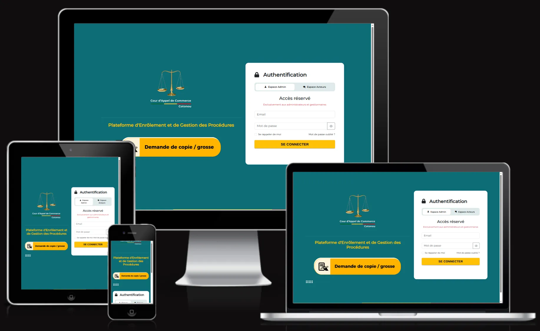 Plateforme d'enrolement